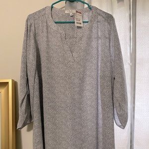 Black and white blouse